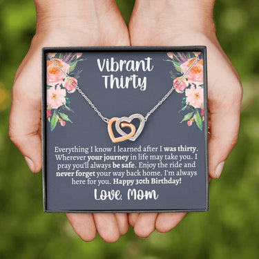 Daughter 30th Birthday Interlocking Hearts Necklace - Love You This Much